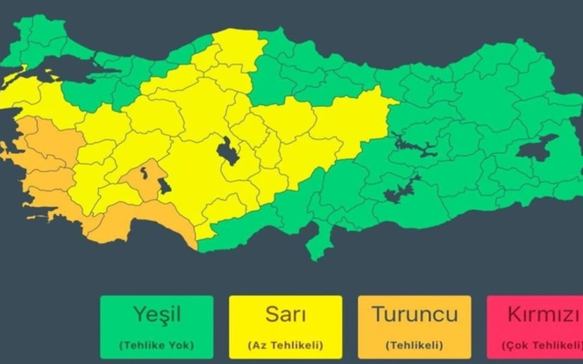 AFAD Uyardı: 29 İl İçin Sarı 6 İl İçin Turuncu Kod Verildi