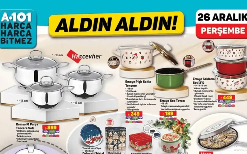 A101'e 26 Aralık'ta İndirimli Geliyor! 6 Parça Tencere Seti Dip Fiyata Düştü